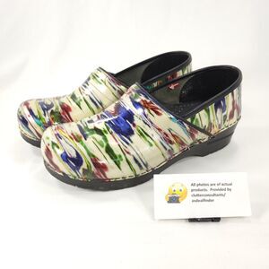 Sanita Original Casual Comfort Slip On Clog Womens Size 11 41 Beige Multicolor